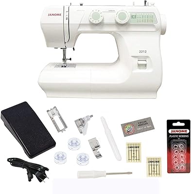 Janome 2212 sewing machine with packaging.. Experience retail therapy without the financial stress at DIAYTAR NIGERIA's affordable e-commerce platform.
