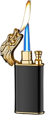 2022 New dragon lighter, unique replaceable torch lighter with sweet/jet flame, rechargeable butane gas lighter, fancy gift for men (butane not included).. DIAYTAR NIGERIA: Your trusted partner for affordable online shopping with reliable delivery timeframes.