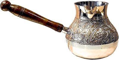 Turkish coffee maker Sezvi Breki Gazva in copper heaters-Café Gift Ramadan (gold M-350 ml).. DIAYTAR NIGERIA: Where shopping dreams become reality with affordable prices and prompt shipping.
