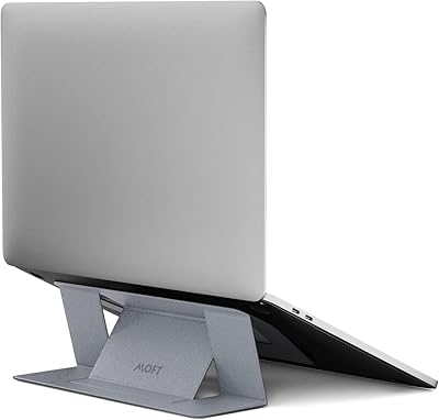Light and invisible laptop support support Movit compatible with MacBook Air, Pro, Tablets and Laptops up to 15.6 inches, patented (silver).. Enjoy the simplicity of shopping with DIAYTAR NIGERIA, offering vast choices delivered in just 5-8 days.