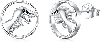 Dinosaur earrings in Sterling 925 Hypoallergenic Dino T-Rex Ear Ears Ears Bijoux Dinosaur Gifts For Women Girls, Sterling Sterling.. You shop, we deliver — quick and easy with DIAYTAR Nigeria.