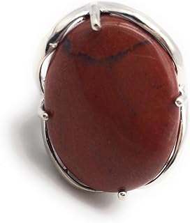 Adjustable rings in natural semi-precious stone oval shape, jewelry for women, birthday, wedding, precious stones, garnet.. DIAYTAR NIGERIA makes quality accessible with low prices and reliable 5-8 day nationwide delivery.