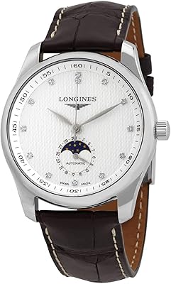 Monhaz Master Collection Automatic Silver Dial With Diamonds, Brown Alligator Bracelet L2.909.4.77.3, Silver, Bracelet.. Shop smarter with DIAYTAR NIGERIA's vast product range and budget-friendly delivery within the week.