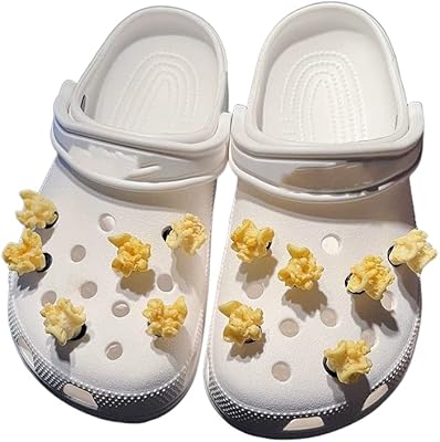 Unique 3D shoe charms, resin shoes decoration, fried chicken, popcorn, burger, ice cream chips, DIY accessories for crocs, unisex festive gifts, resin material.. DIAYTAR NIGERIA: Where shopping meets satisfaction with affordable prices and prompt delivery services.