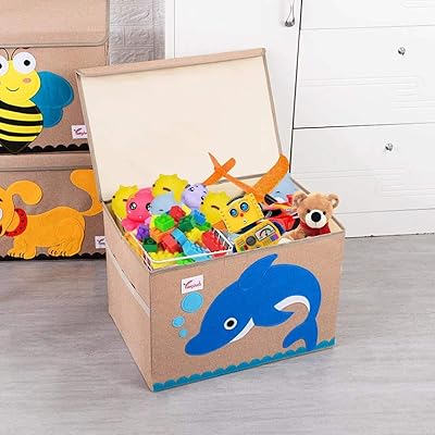 Children's toy storage box, foldable baby toy box with cover and handles for children's bedrooms, games room and house organization, 53 cm x 36 cm x 36 cm.. Join the movement — fast, affordable shopping only at DIAYTAR Nigeria.