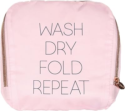 Miamika portable laundry bag, one size, printed with the Wash Dry Fold Repeat phrase, pink color.. Discover why DIAYTAR NIGERIA is the smart shopper's choice for affordable products delivered nationwide.