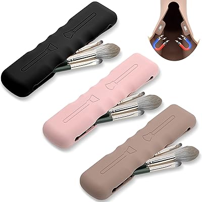 Travel make-up carrier, package of 3 cute and cute silicone make-up makeup holdings, organizer of waterproof makeup brushes-black, pink, khaki.. Shop the future with DIAYTAR NIGERIA - thousands of products, unbeatable prices, delivery within a week.