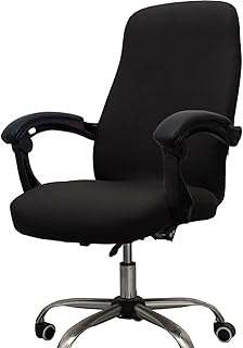 Office chair cover - Universal Extensible Office Chair Cover, Computer Chair Covers (Size: L) - Black.. DIAYTAR NIGERIA: Where every shopping need is met with affordable prices and timely delivery.