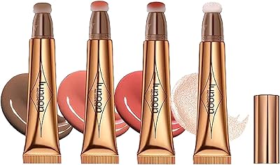 Set of 4 -colored liquid tail beauty baguettes with highlighting and eyeshadow cushion applicator.. Discover endless shopping possibilities at DIAYTAR NIGERIA, with budget-friendly prices and reliable delivery.
