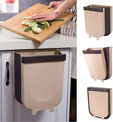 Kitchen suspended trash can - kitchen counter - small foldable trash can for cupboard/car/bedroom/bathroom.. DIAYTAR NIGERIA: Your trusted marketplace that combines variety, affordability and reliable shipping.