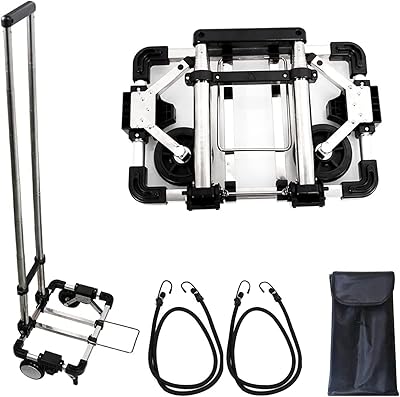 Foldable devil with shopping bag, portable, compact and light tote carriage for travel/car/transport/office, 12 inches, adapts to most backpacks - Ultral devil of 55 lb (black).. Fast, affordable, and reliable — that’s the DIAYTAR Nigeria experience.
