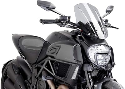 Adjustable windshield for Ducati Diavel 2014-2015 by Puig-Light gray / 7570h.. With DIAYTAR Nigeria, everything is within reach — and within budget.