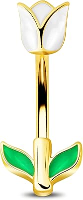 Tulip Flower Flower Drilling jewelry, eyebrow rings, 16g curve, Tragus ear piercing jewelry, cartilage drilling jewelry, cartilage drilling jewelry.. Shop quality and variety at unbeatable prices on DIAYTAR Nigeria — delivery in under 8 days.