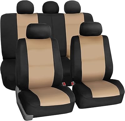 Beiges car seat covers, universal size, complete ultra -elastic waterproof neoprene, is suitable for most cars, SUV and trucks (airbag and separator seat) FH Group FB083beige115.. Skip the lines and shop online — DIAYTAR Nigeria delivers to your door in days.