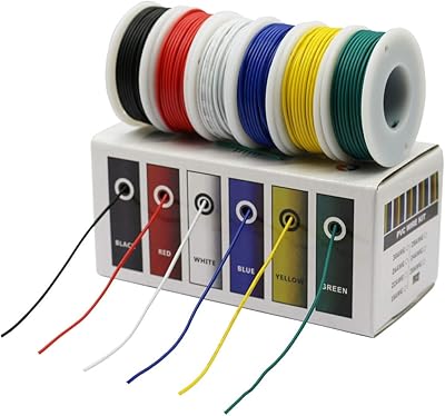 Cbazy connection wire kit (Kit of connection wires) caliber 18, 6 colors, 15 feet each, electric wire 18 AWG.. DIAYTAR NIGERIA combines affordability, variety, and convenience with nationwide delivery services.
