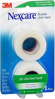 Transparent first aid ribbon Nexcare Flex 3m, 1 "x 10", 2 rolls per package (package of 4).. DIAYTAR NIGERIA delivers satisfaction with every purchase through our affordable and reliable service.