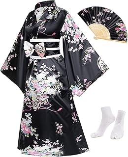 The White Shop Japanese Kimono Dress Anime Yukata For Women - Sweet satin dress - Set of Tabi socks for night clothes love.. Enjoy the simplicity of shopping with DIAYTAR NIGERIA, offering vast choices delivered in just 5-8 days.