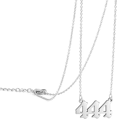 Angel figure necklace for women 000 111 222 333 444 555 666 777 888 999, pendant in old English silver, golden pendant and stainless steel number.. Forget the long lines — DIAYTAR Nigeria is always open for shopping.