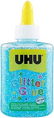 Uhu blue glitter glue, 88.5 ml, superb flake effects for crafts, slime, decoration and creative design, 33-49980.. Shop from our extensive catalog at DIAYTAR NIGERIA and enjoy doorstep delivery in just 5-8 days.