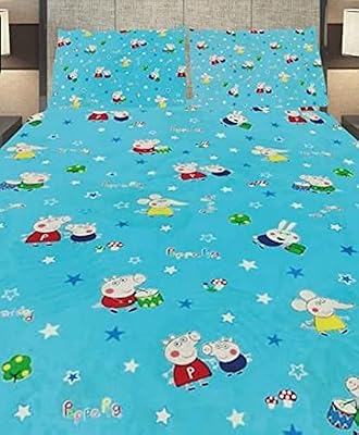100 % cotton bed sheet with King size cartoon pattern (230 x 250 cm), soft and comfortable bed sheet with 2 pillowcases - fast pillowcases.. DIAYTAR NIGERIA brings the market to your fingertips with affordable prices and prompt delivery service.