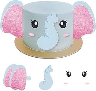 Adianzi Elephant Cake Decoration Elephant Birthday Cake Decoration Decoration of Prenatal Party Elephant Cake Birthday Decorations for Girls Girls.. DIAYTAR NIGERIA delivers on convenience and affordability with our reliable nationwide shipping.