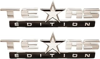 Muzzys (Lot of two) 3m badge to stick on Chrome and Black Version Texas emblem for GMC Sierra Chevy Silverado Sierra Suburban Tahoe Ford F150 Dodge Ram Nissan Titan Truck.. DIAYTAR NIGERIA: Your gateway to affordable online retail with reliable delivery within the week.