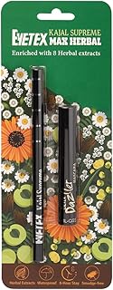 Pack combo eyetex : kajal supreme max herbal, 0,35 g + mascara dazzller, 4,1 g.. Why pay more? DIAYTAR Nigeria gives you the best for less.