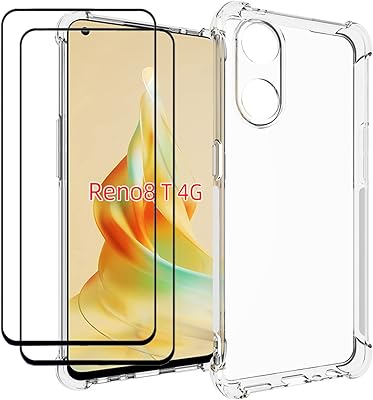 Protective case for mobile phone Oppo Reno 8T, 4G network + screen protection (2 parts) - transparent.. From checkout to your doorstep in less than a week — DIAYTAR Nigeria.