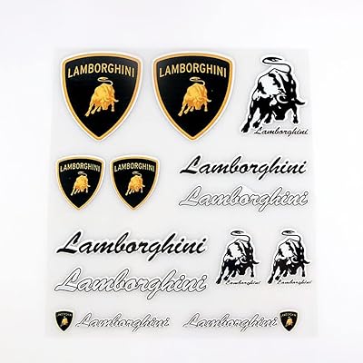 Lamborghini 3D car rear sticker, car decoration accessories with brand logo.. DIAYTAR NIGERIA: Your trusted marketplace that combines variety, affordability and reliable shipping.