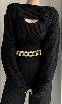 Yeprem Women's clothing, short long sleeve sweater for women with knitted trickers fall winter black Korean white dress (color: hortel, size: single size).. DIAYTAR NIGERIA revolutionizes access to quality products with affordable prices and dependable shipping.