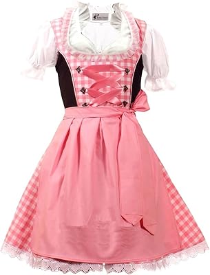 Dirndl 3-piece Dress for children from the original German Oktuberfest Original, blouse, apron, sizes 2t-12.. DIAYTAR NIGERIA transforms online shopping with competitive prices and dependable nationwide delivery.