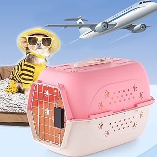 Rigid wall holder, portable animal holder with handle, approved travel box with car holder for kittens, puppies, small dogs to sleep (pink).. Shop across categories at DIAYTAR NIGERIA with the confidence of affordable prices and delivery within 8 days.