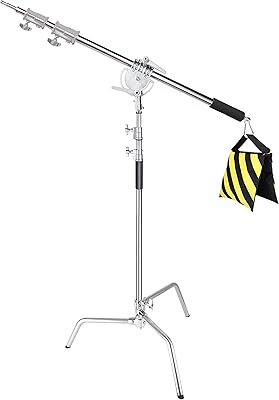 Coopic stainless steel 122 cm at 336 cm with pole arm and robust sandbag 105 cm to 247 cm for photographic reflector, softbox and monolight.. Experience shopping freedom with DIAYTAR NIGERIA's vast catalog and nationwide 5-8 day shipping.