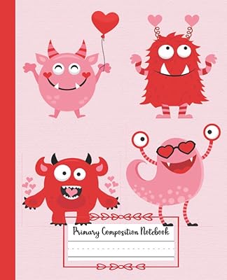 Primary composition notebook: drawing and writing journal - Valentine's Day gifts for children - Kawaii children's stories exercises and school writing drawing ... K -2 - Cover of small cute monsters 7.5 \ "x 9.25 \".. Experience shopping freedom with DIAYTAR NIGERIA's vast selection and dependable nationwide shipping.