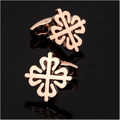 Chinese knot cufflinks in pink gold for men's wedding festival (metal color: 1).. From fashion trends to home essentials — find it on DIAYTAR Nigeria.