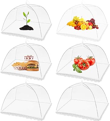 Food covers in pop-up mesh, outdoor outdoor and picnics tent for 17 x 17 "(6 pieces) The food-resistant mesh tents prevent flies, wasps and mosquitoes.. Experience the DIAYTAR difference with our vast product selection and delivery within 5-8 days.