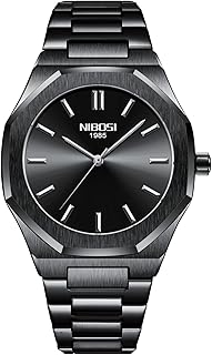 Simple analog watch with octagonal dial for men, waterproof waterproof watch with golden stainless steel bracelet.. DIAYTAR NIGERIA: Where shopping dreams come true with budget-friendly prices and nationwide shipping.