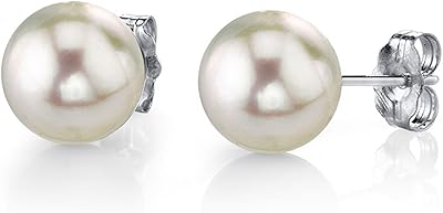 Pearl Source 18 carat gold earrings with AAA quality round crop pearls for women.. DIAYTAR NIGERIA brings quality products to every corner of Nigeria at prices everyone can afford.