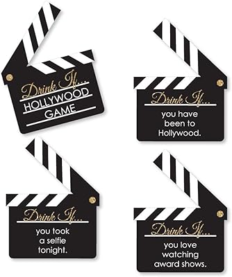 Big Dot of Happiness Drink If Game - Hollywood Red Carpet - Cinema Evening - 24 Pieces.. Your complete shopping solution, DIAYTAR NIGERIA delivers variety and value within the week.