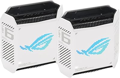Wi-fi Tri-Bande ROG ROG ROTE GT6 (2pk), covers up to 5,800 square feet, 2.5 gbit/s port, 3-level acceleration, unii 4, free internet safety-white.. DIAYTAR Nigeria: Where affordability meets fast and reliable e-commerce service.