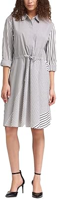 Dress with a striped shirt style for women for women.. DIAYTAR NIGERIA: Connecting every Nigerian with quality products at prices everyone can afford.