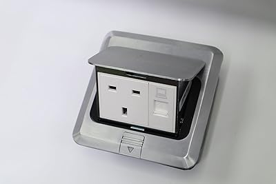 Receptional floor socket admore 250 V, silver color - power supply and data 13 to 1 group.. DIAYTAR NIGERIA: Making online shopping accessible with affordable prices and nationwide delivery service.