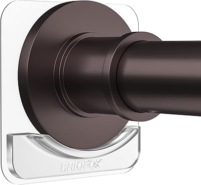 Extra wide briofox extra large shower curtain rod support | No drilling | Invisible wall mounting support | Transparent rod support, package of 2 (rod not included).. DIAYTAR NIGERIA combines extensive product options with budget-friendly prices, delivered in 5-8 days.