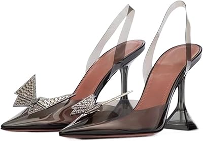 IONIKK Shoes For Women Holiday Heels High Heels Transparent Heems for Women Shoes with Women's Blood (Size: 36).. Your ideal shopping companion, DIAYTAR NIGERIA offers unmatched variety with delivery within a week.