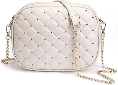 Handbag in imitation leather for women with golden chain, shoulder bag for girls and ladies, elegant quilted handbag.. Make shopping fun and stress-free with DIAYTAR Nigeria.