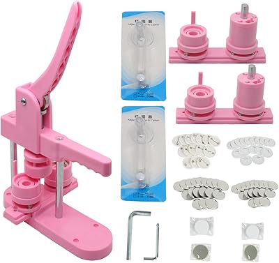 ZAKGRAND Machine for Multi-TAILLY BADGES FROM BADGES 1 + 1.25 inch, 25 + 32 mm Manual pins manufacturing machine with 200 free buttons manufacturing supplies and circular cutting.. Get your essentials without leaving home — thanks to DIAYTAR Nigeria.