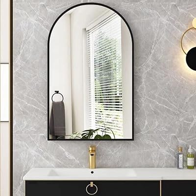 Mirror De Bathroom Wall Arc Design, Size 24 "X 16", bathroom courtesy (classic black 40 cm x 6 cm).. Navigate through thousands of products at pocket-friendly prices with DIAYTAR NIGERIA's easy-to-use platform.