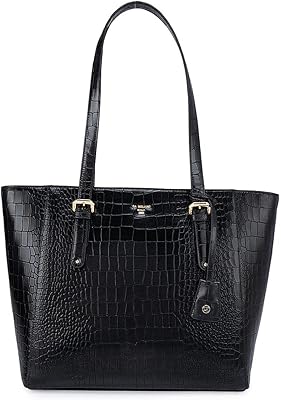 Large leather tote bag (black_lb-00395blackcro), black.. Discover a world of affordable shopping with DIAYTAR NIGERIA's vast marketplace delivered to you in days.