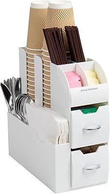 Mind Reader coffee and spices organizer, white, size 6 x 12 x 12, CAD01 model.. One platform, endless products — welcome to DIAYTAR Nigeria.