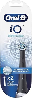 Oral spare brush heads B io ultimate clean, black, pack of 2.. DIAYTAR NIGERIA: Where shopping meets satisfaction with affordable prices and reliable 5-8 day shipping.